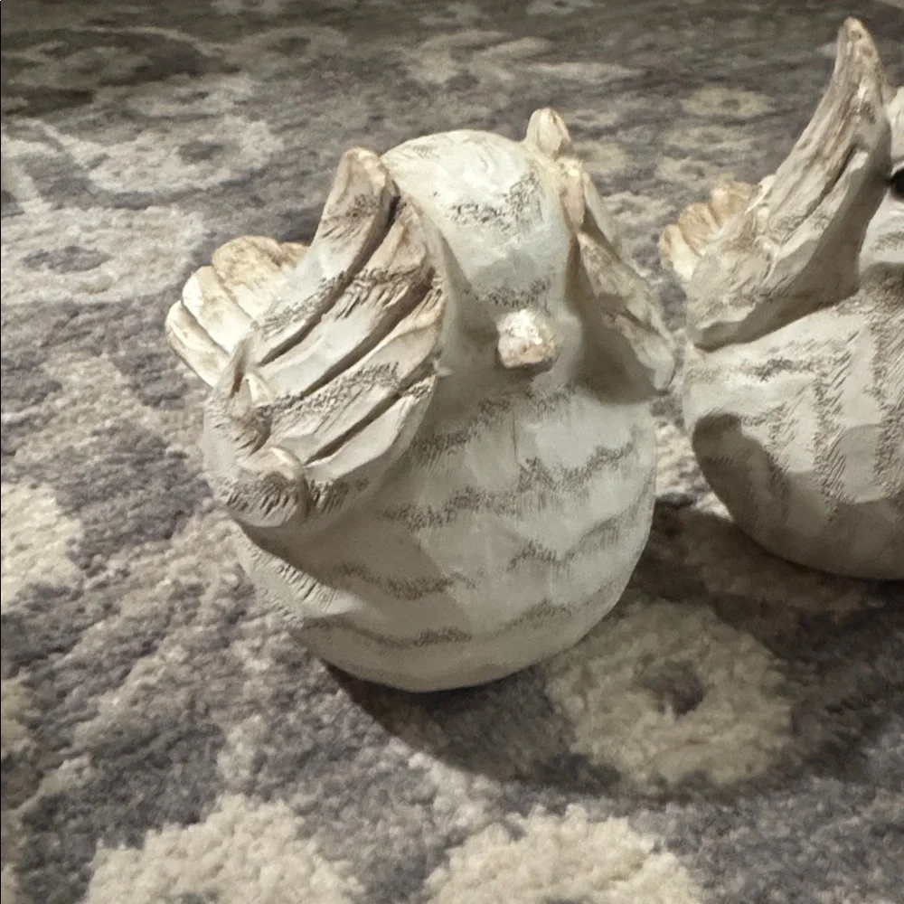 Set of Three Adorable Charming Bird Figurines